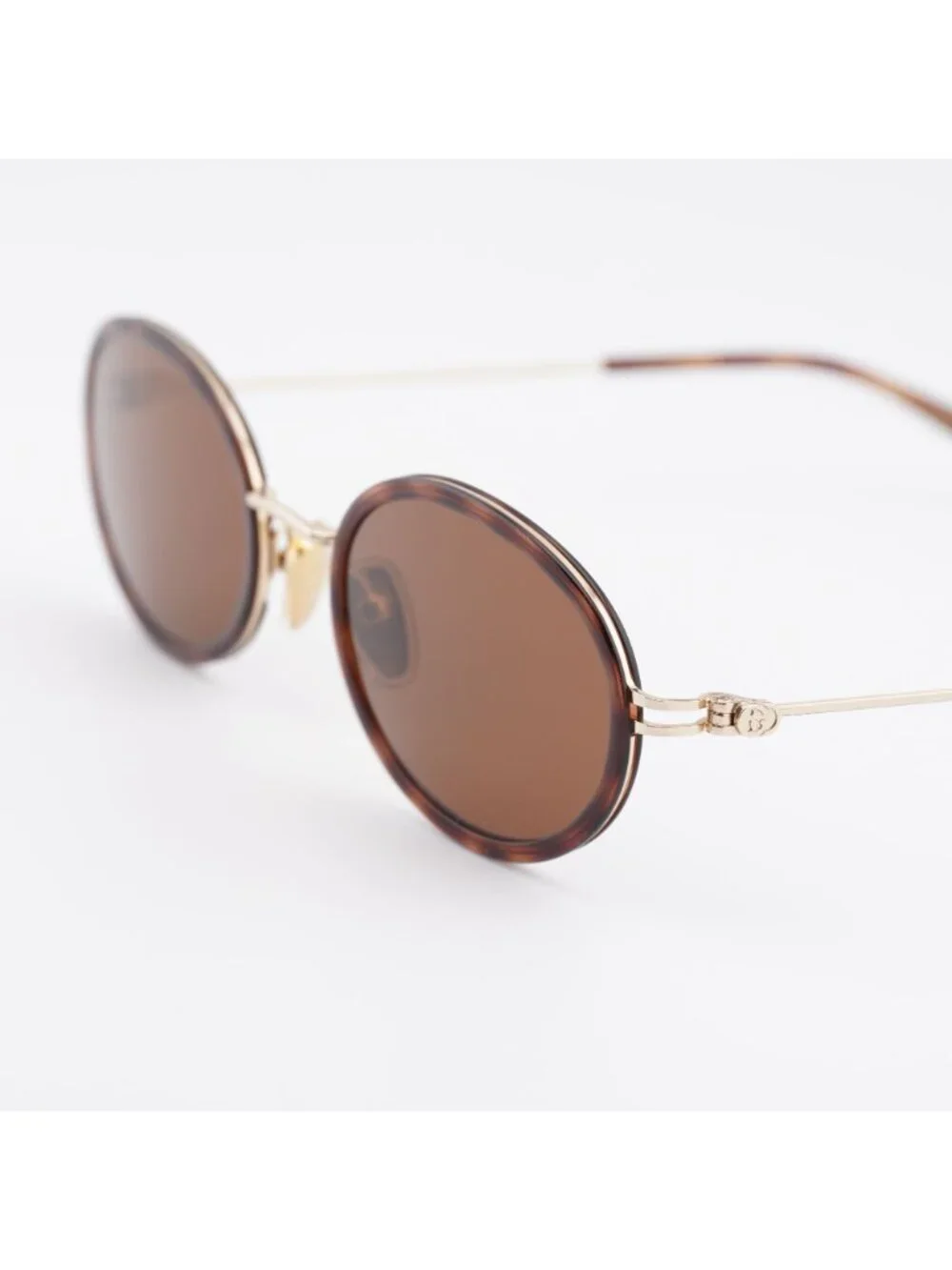 Gucci GG1980S 002 Sunglasses Havana/Gold Oval Frame, Brown